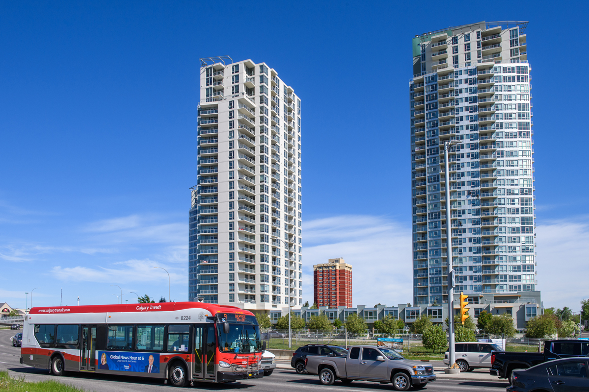 Photo of the Westbrook area with a bus driving by