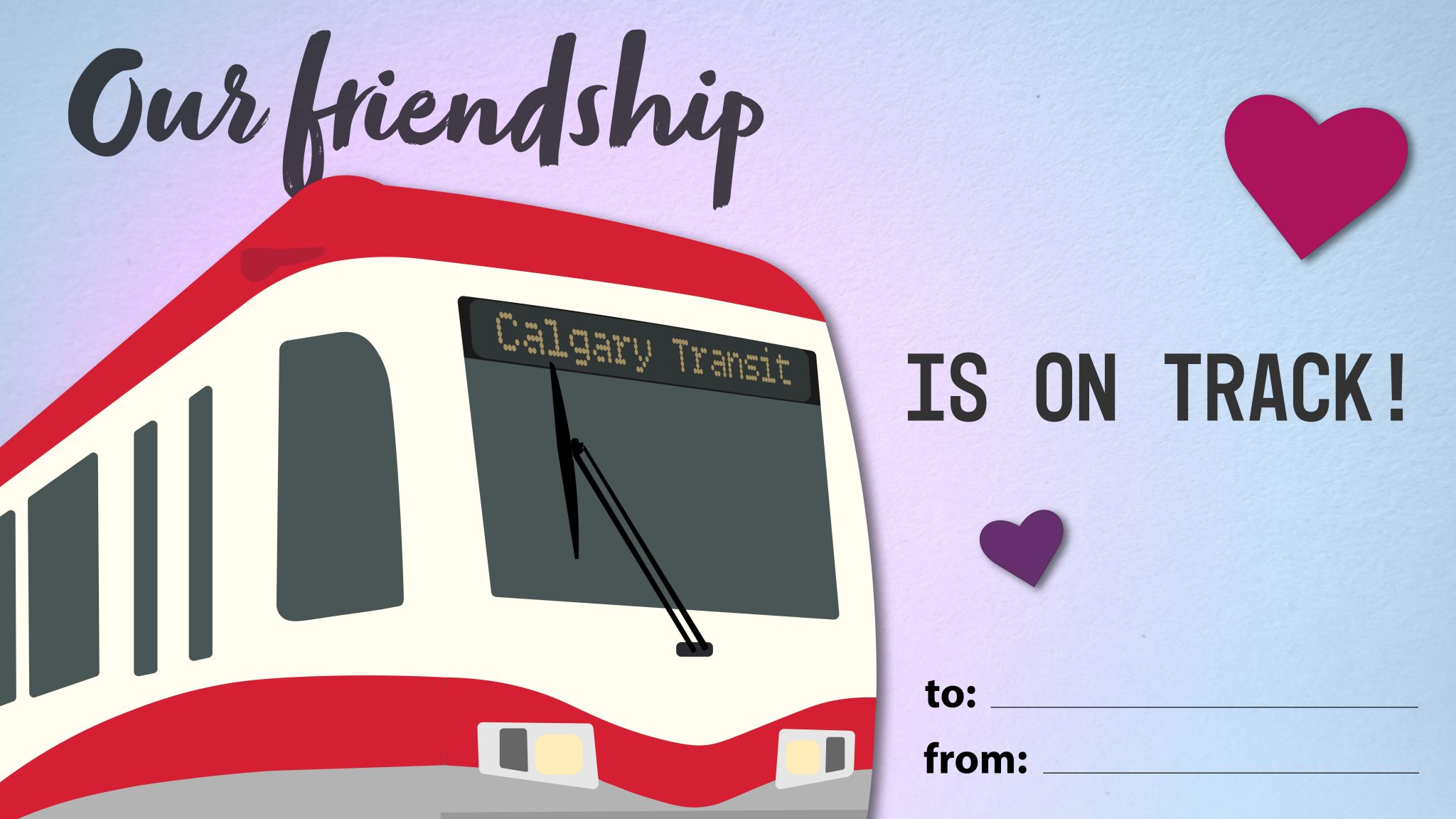 Our friendship is on track! Valentine's Day 2025